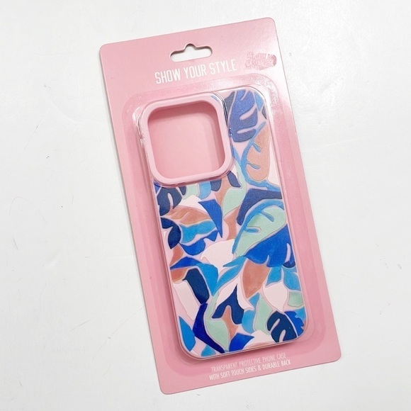 NEW Tropical print transparent protective phone case - Picture 1 of 3